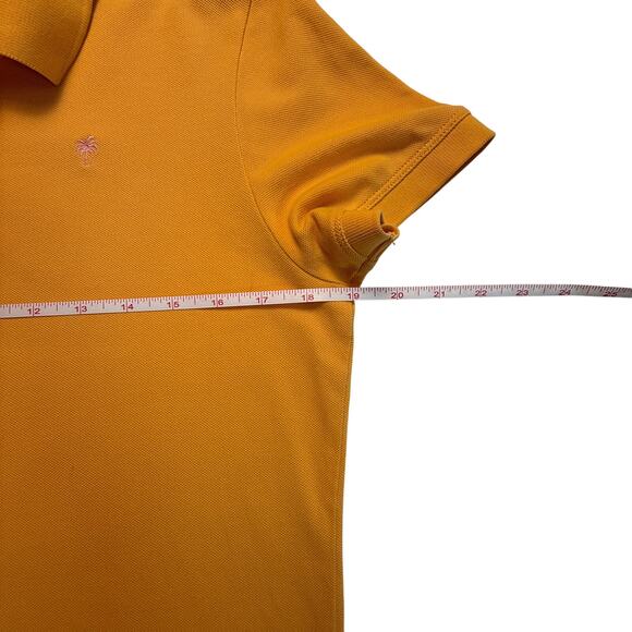 Lilly Pulitzer Women’s Orange Polo Shirt Pink Palm Tree Embroidery Pima Cotton L - Picture 4 of 7